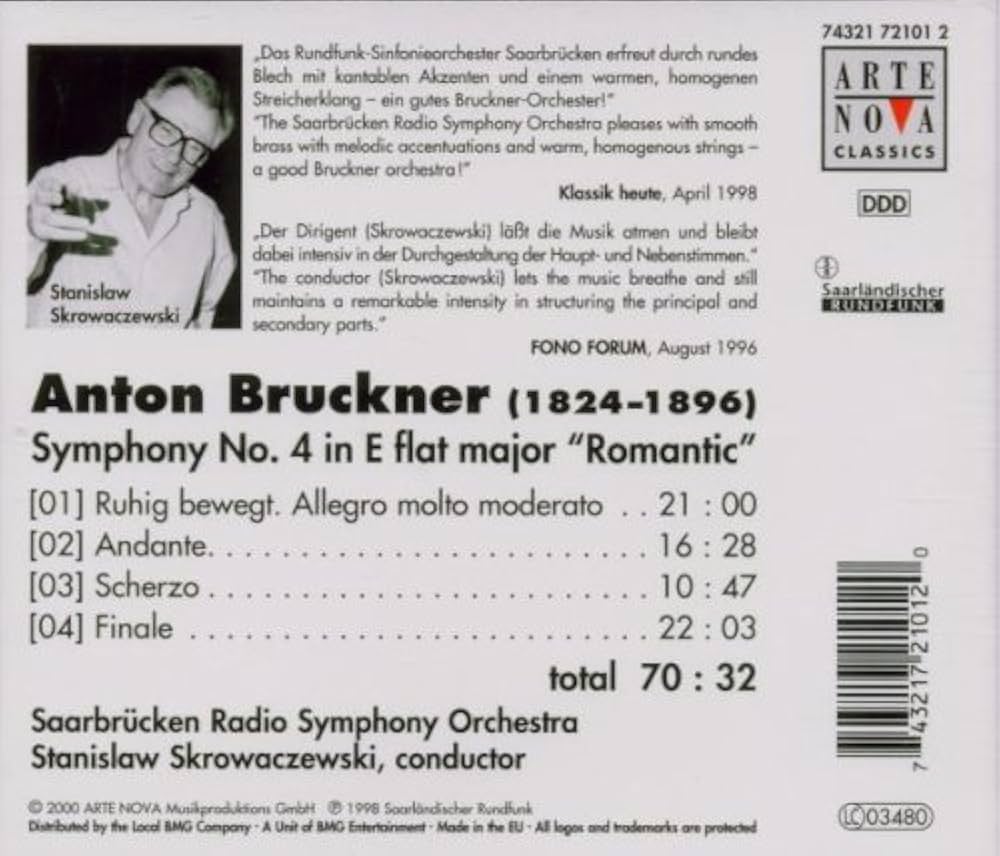 【中古】 Bruckner；Symphony No．4 in E HalleOrchestra ,Skrowaczewski Stanisław Skrowaczewski/Hallé - Anton Bruckner - Symphony No